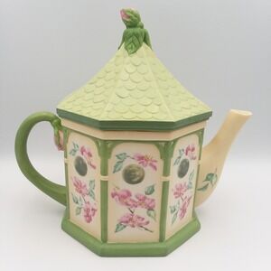 Lenox Summer Greetings Teapot Birdhouse Figural Catherine Mc Clung Retired VTG
